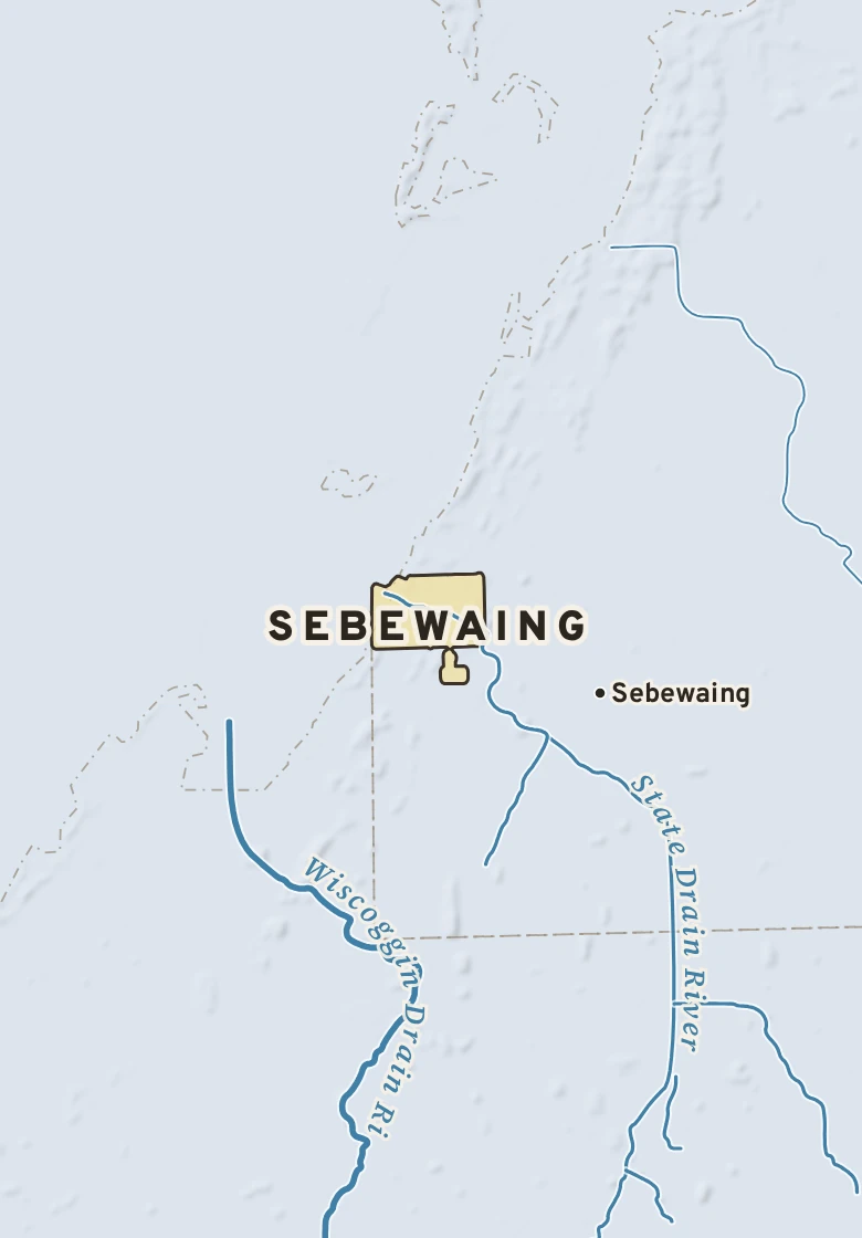 Atlas plate of Sebewaing, Michigan.
