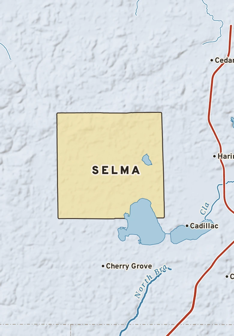 Atlas plate of Selma, Michigan.