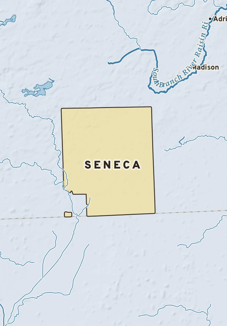 Atlas plate of Seneca, Michigan.