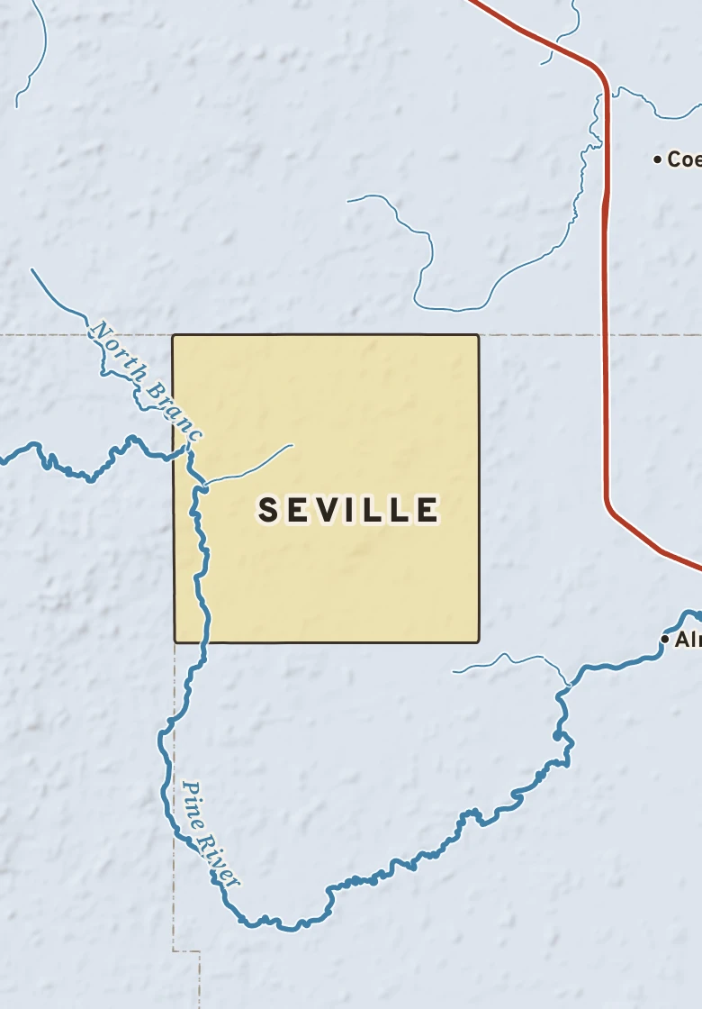 Atlas plate of Seville, Michigan.