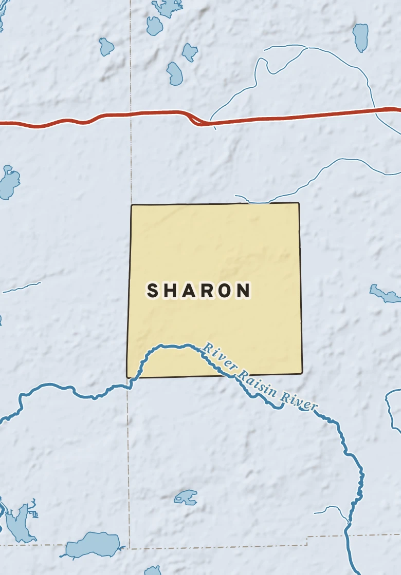 Atlas plate of Sharon, Michigan.