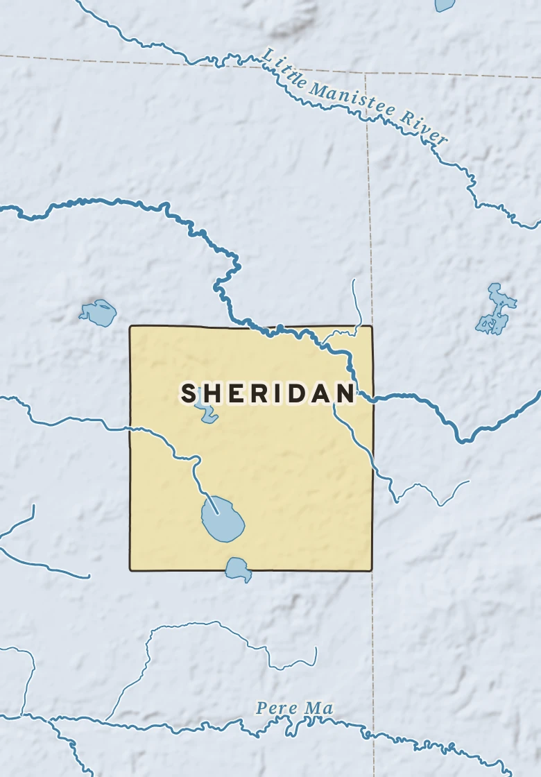 Atlas plate of Sheridan, Michigan.