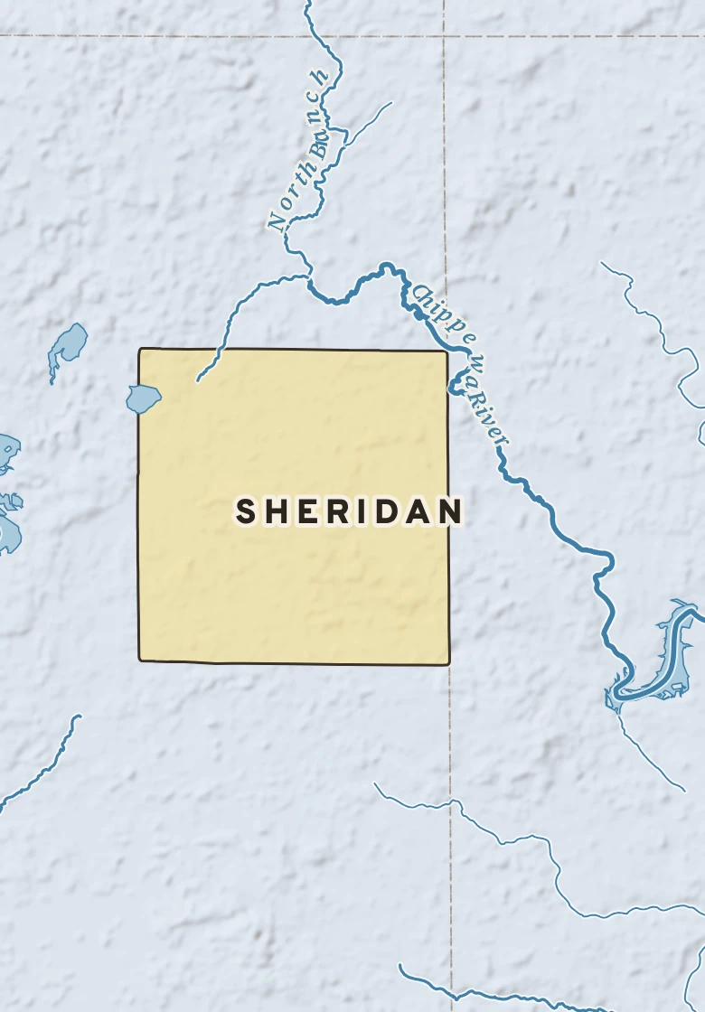 Atlas plate of Sheridan, Michigan.