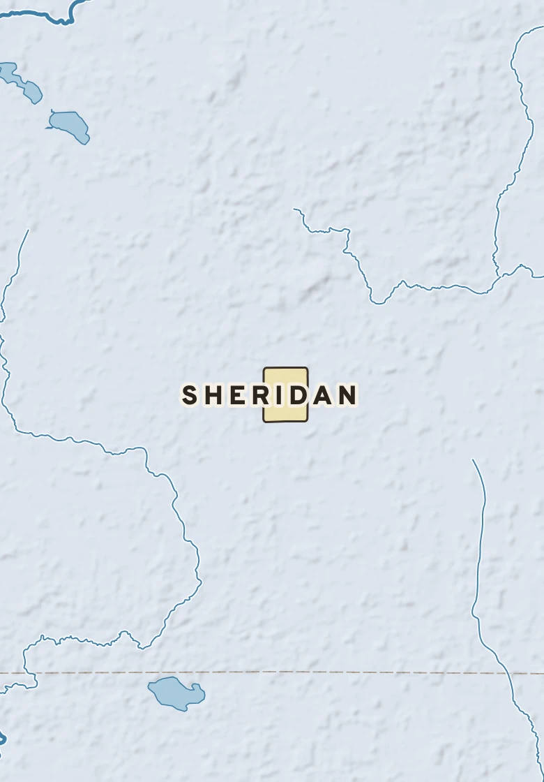 Atlas plate of Sheridan, Michigan.