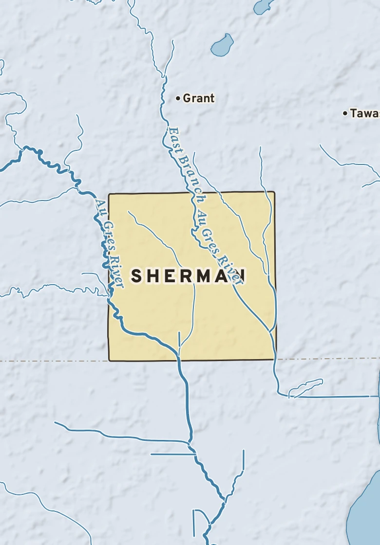 Atlas plate of Sherman, Michigan.