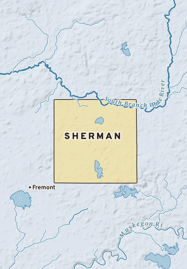 Atlas plate of Sherman, Michigan.