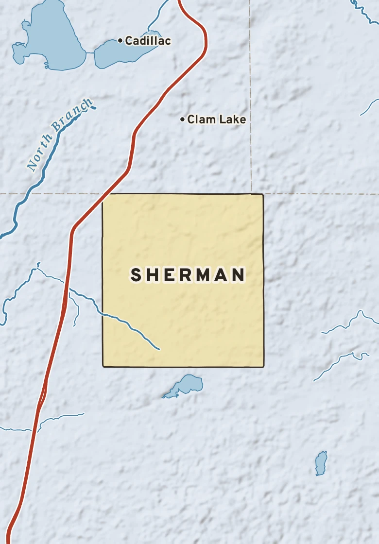 Atlas plate of Sherman, Michigan.