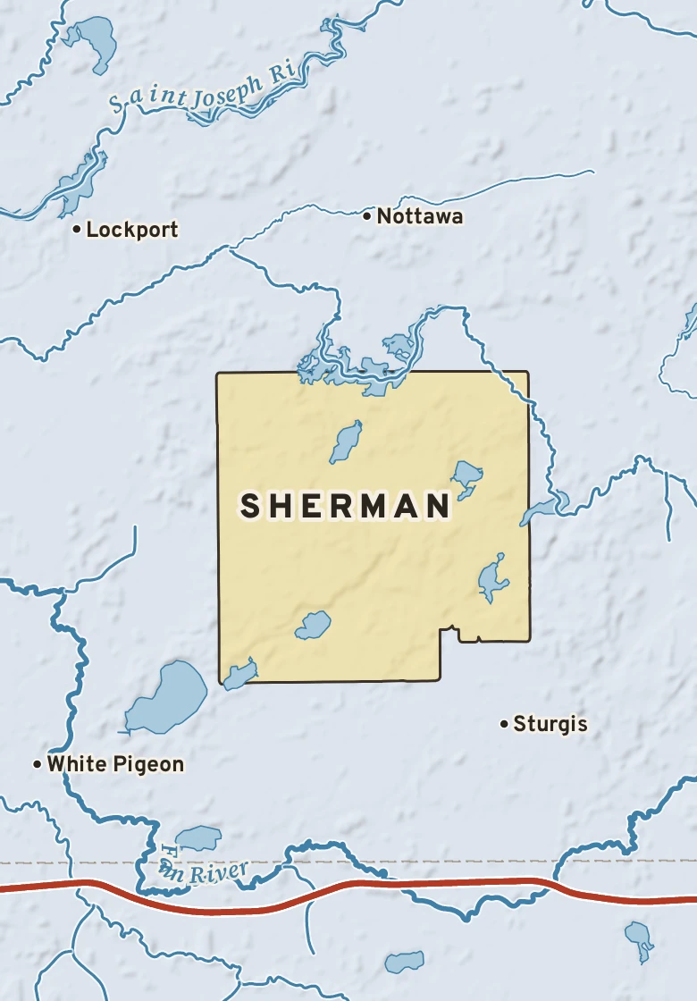 Atlas plate of Sherman, Michigan.