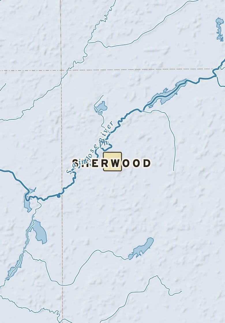 Atlas plate of Sherwood, Michigan.