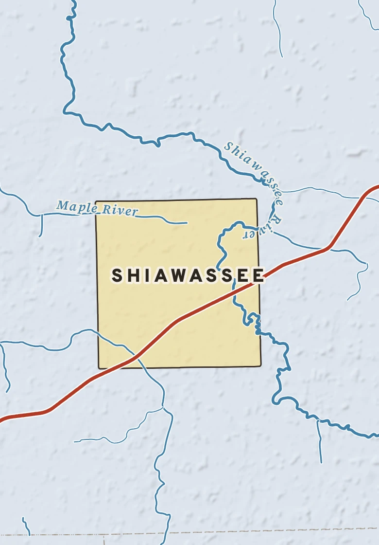 Atlas plate of Shiawassee, Michigan.