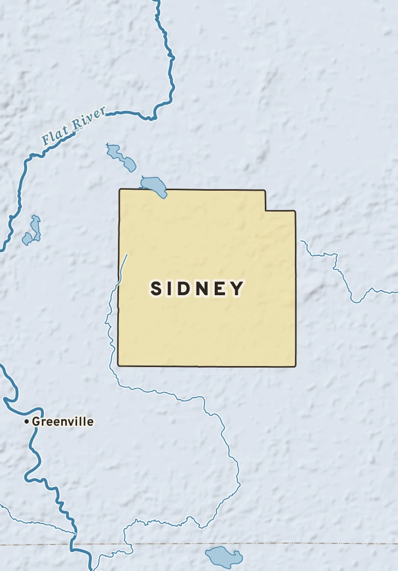 Atlas plate of Sidney, Michigan.
