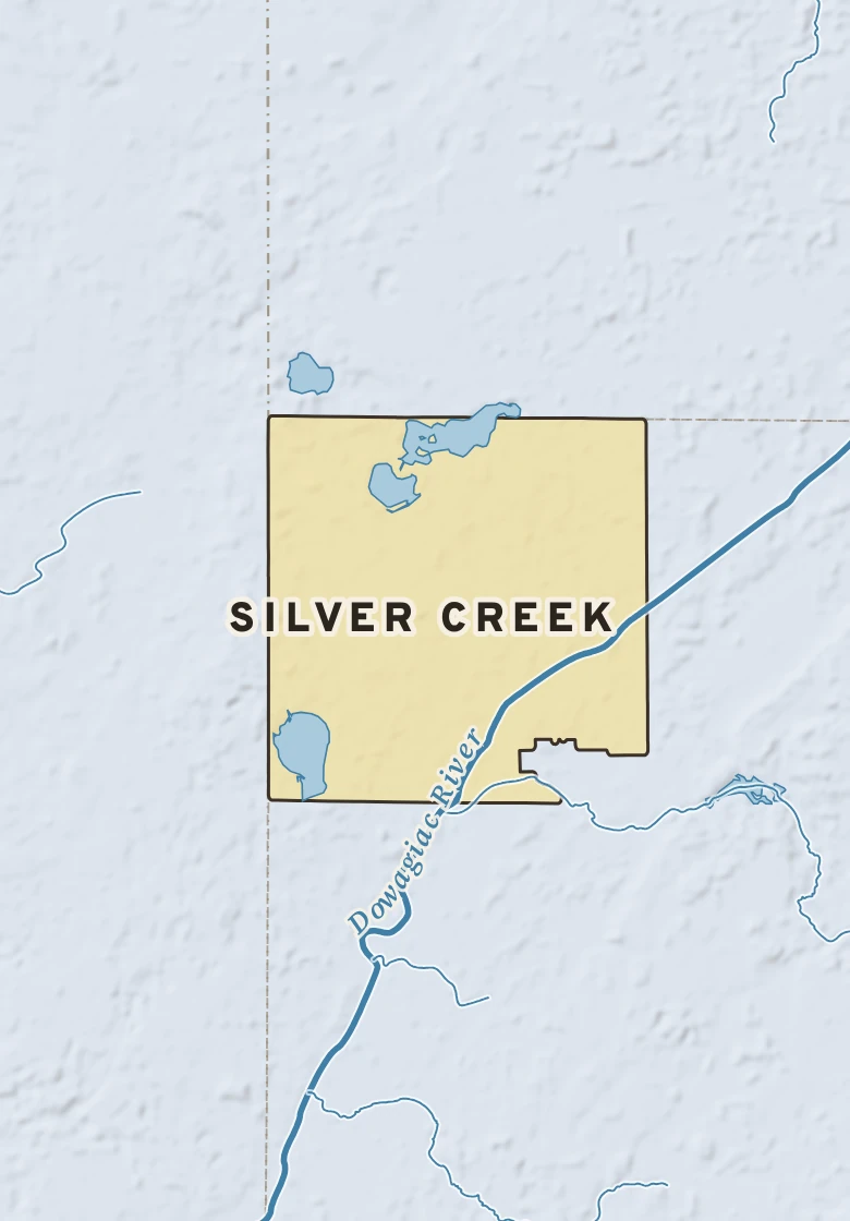 Atlas plate of Silver Creek, Michigan.