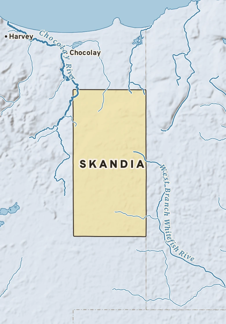Atlas plate of Skandia, Michigan.