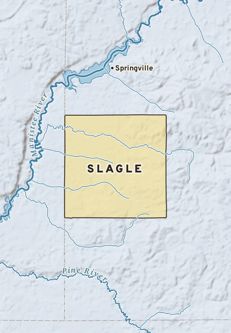 Atlas plate of Slagle, Michigan.