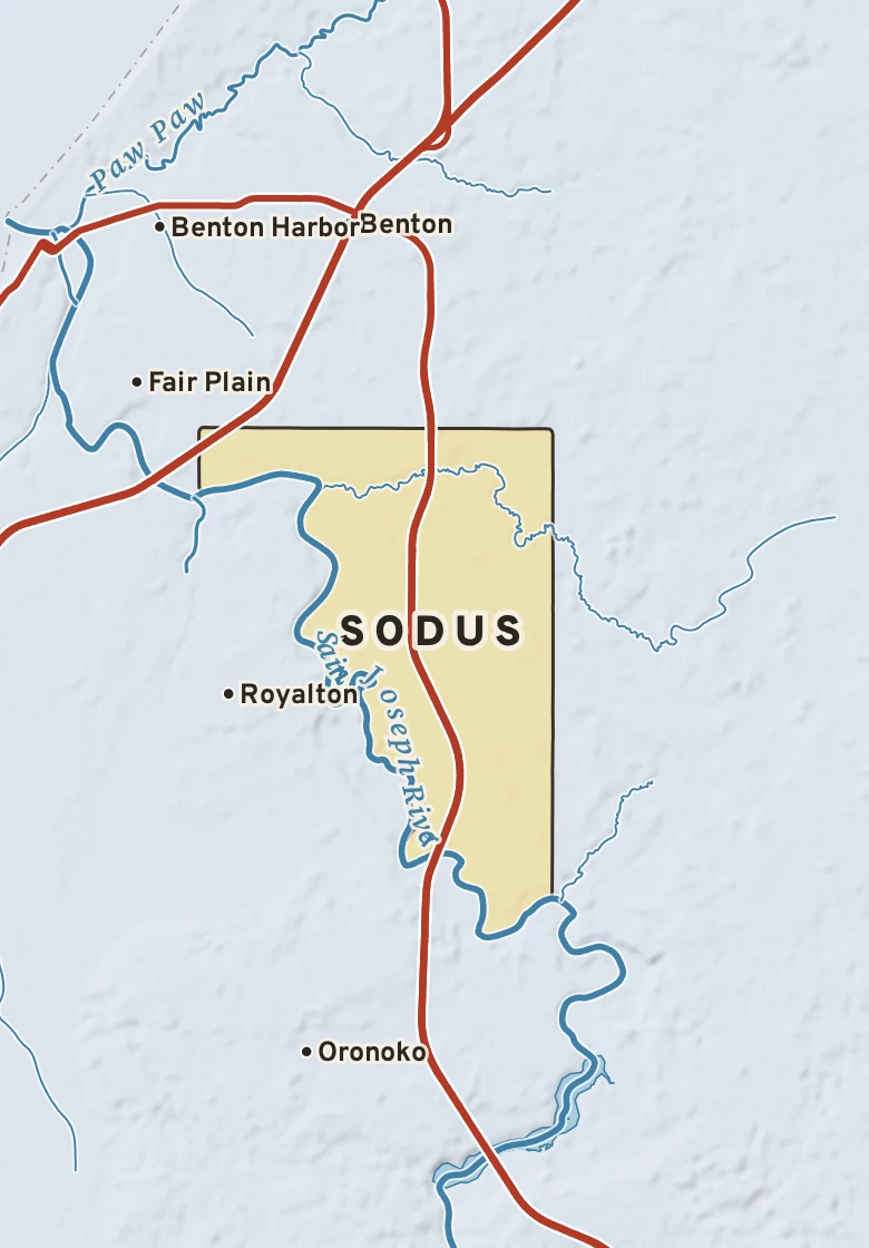 Atlas plate of Sodus, Michigan.