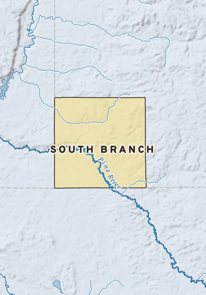 Atlas plate of South Branch, Michigan.