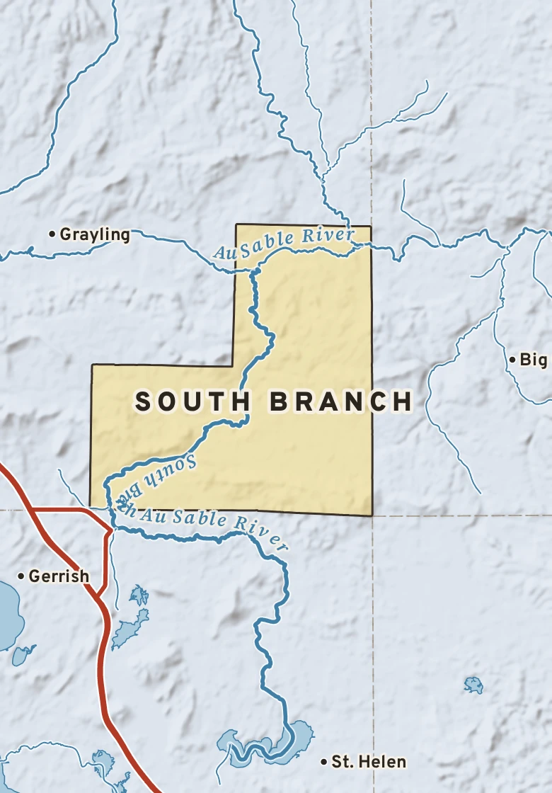 Atlas plate of South Branch, Michigan.
