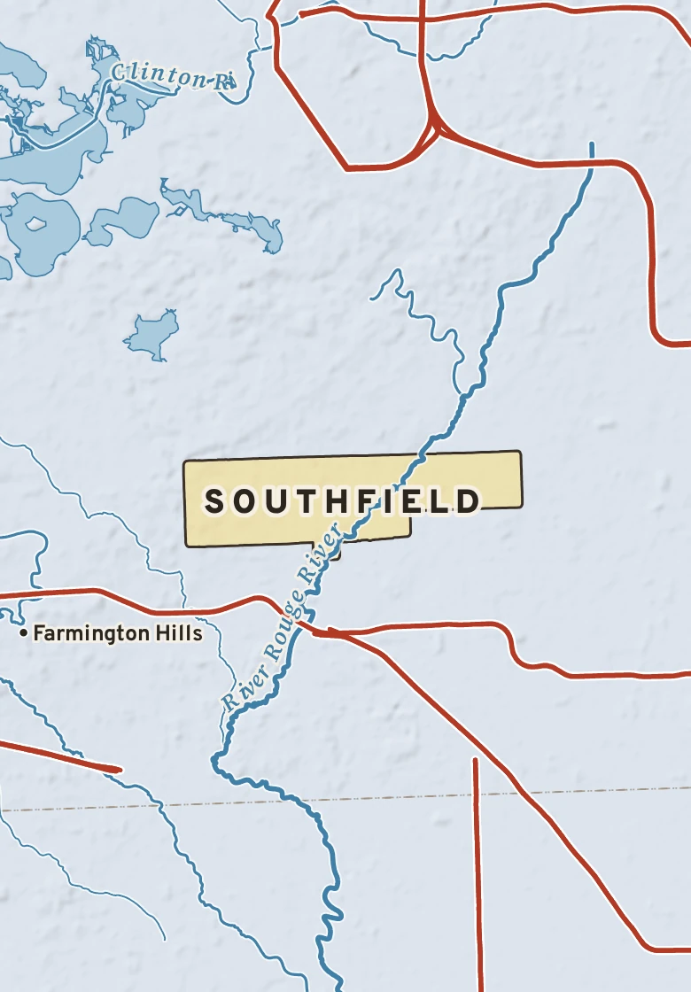 Atlas plate of Southfield, Michigan.