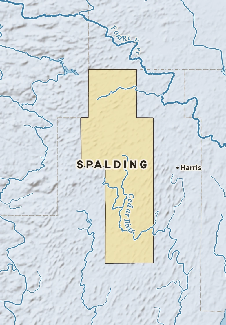 Atlas plate of Spalding, Michigan.