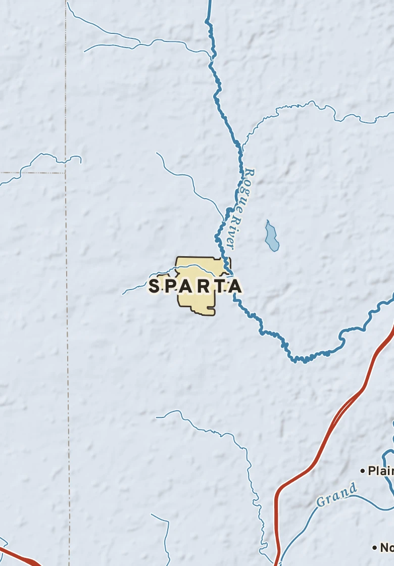 Atlas plate of Sparta, Michigan.