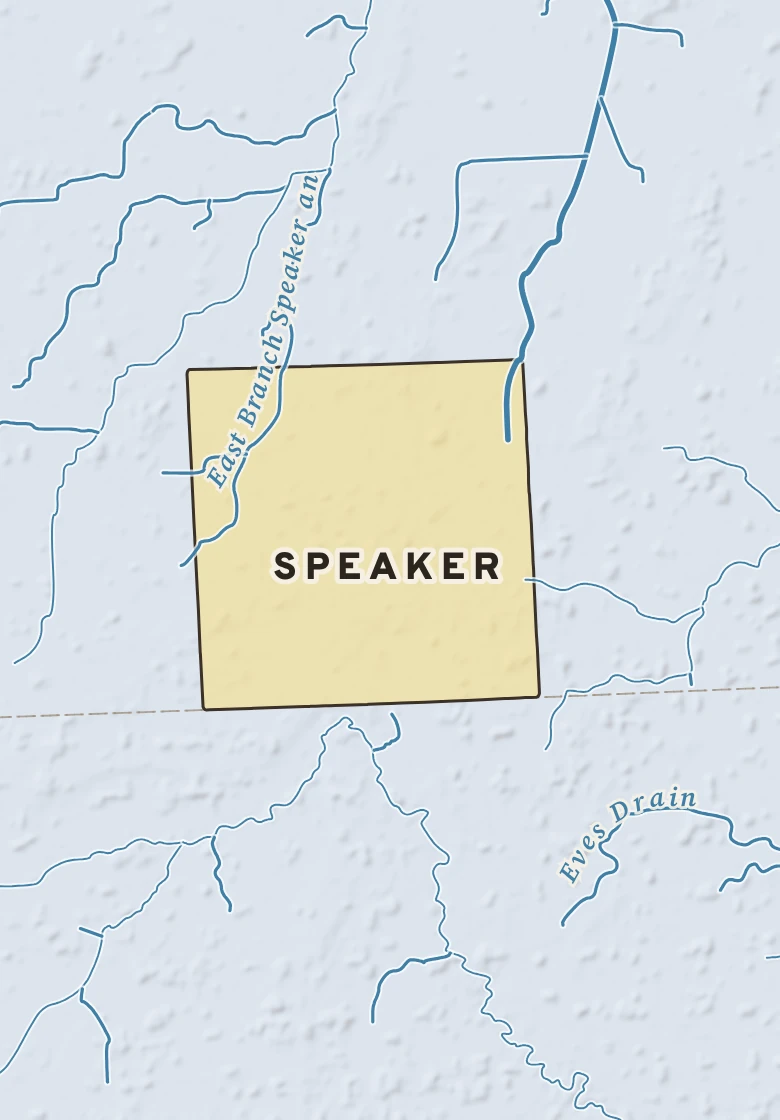Atlas plate of Speaker, Michigan.