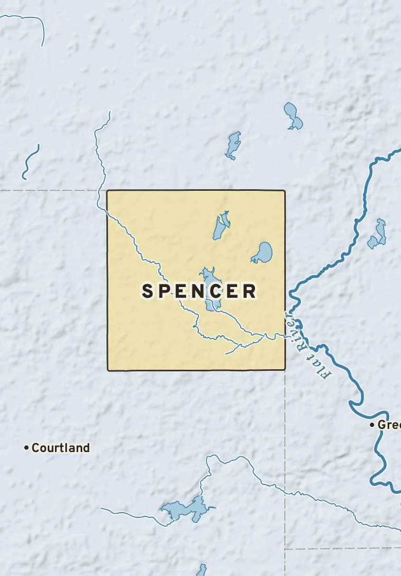 Atlas plate of Spencer, Michigan.