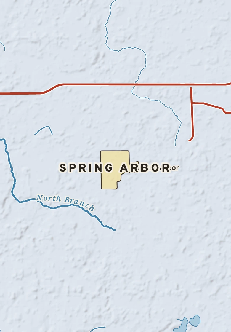Atlas plate of Spring Arbor, Michigan.