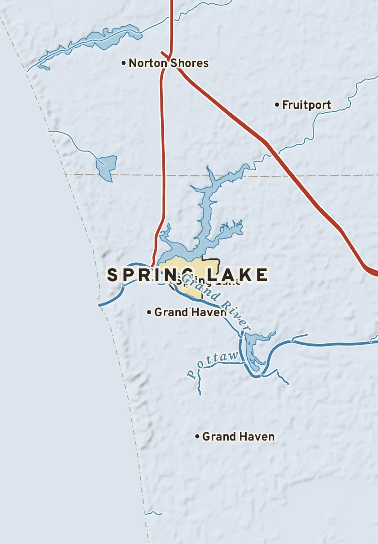 Atlas plate of Spring Lake, Michigan.