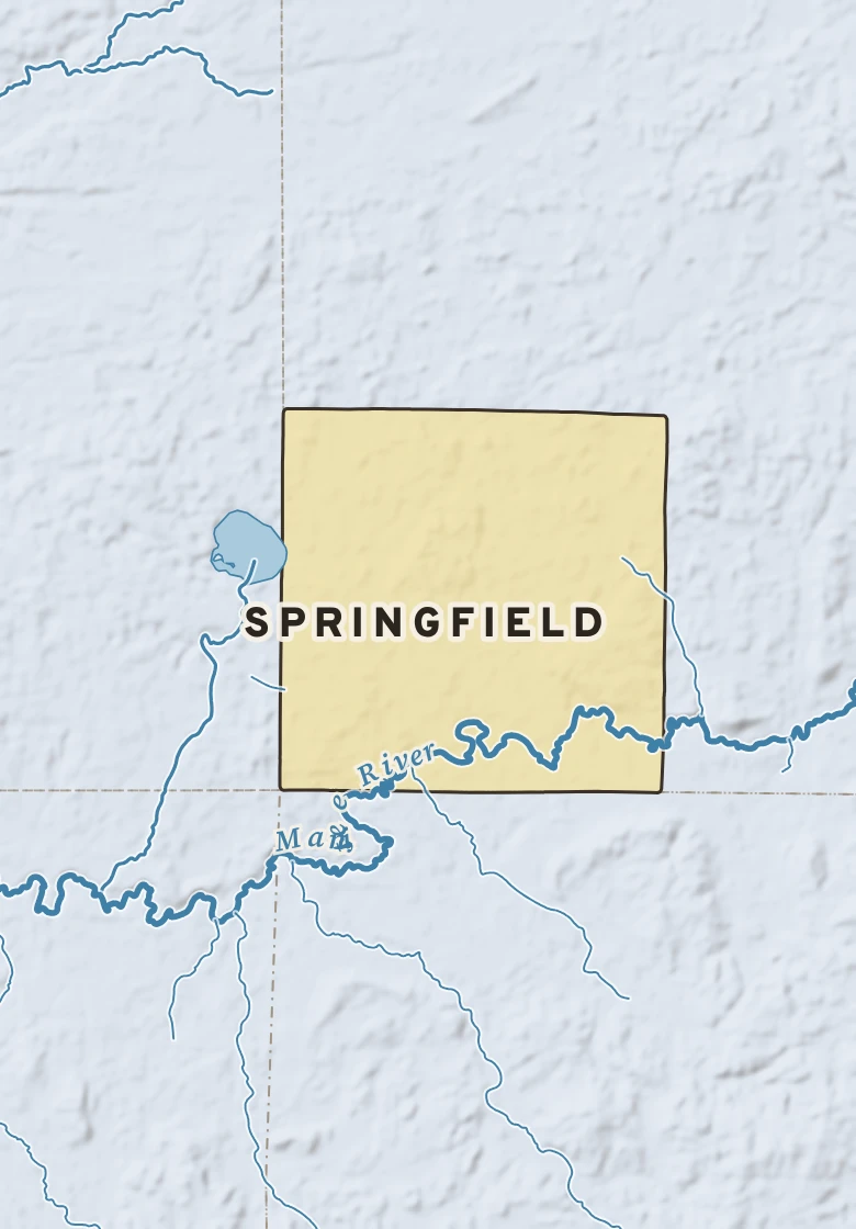 Atlas plate of Springfield, Michigan.