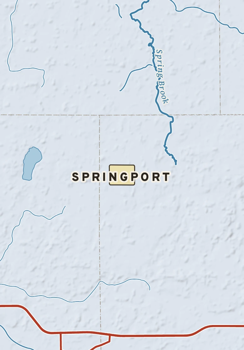 Atlas plate of Springport, Michigan.