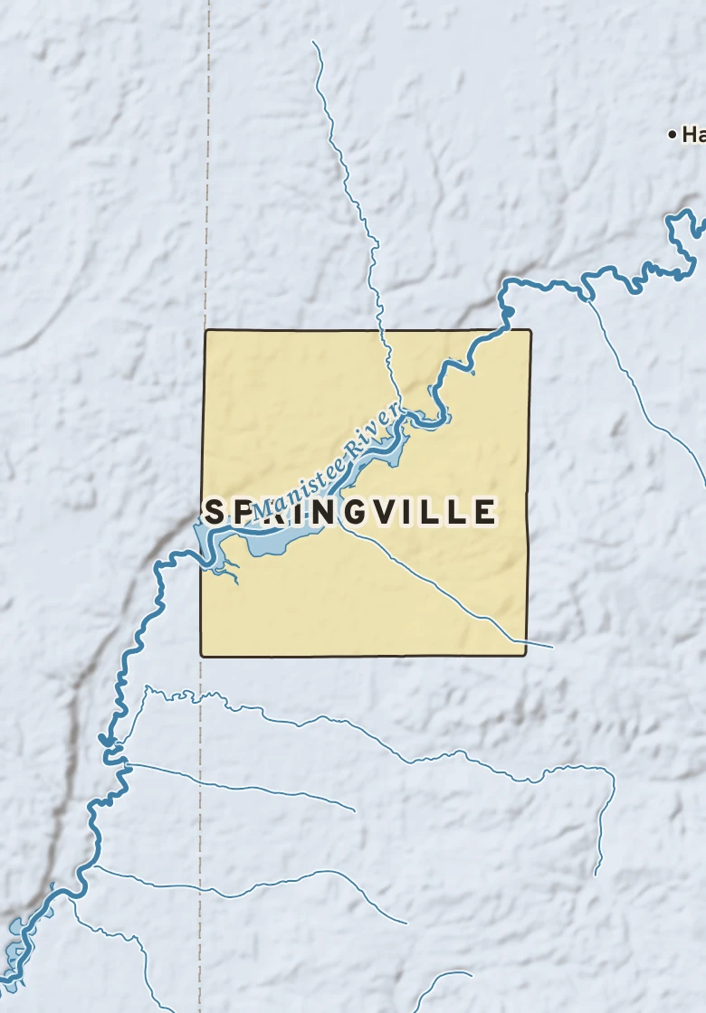 Atlas plate of Springville, Michigan.