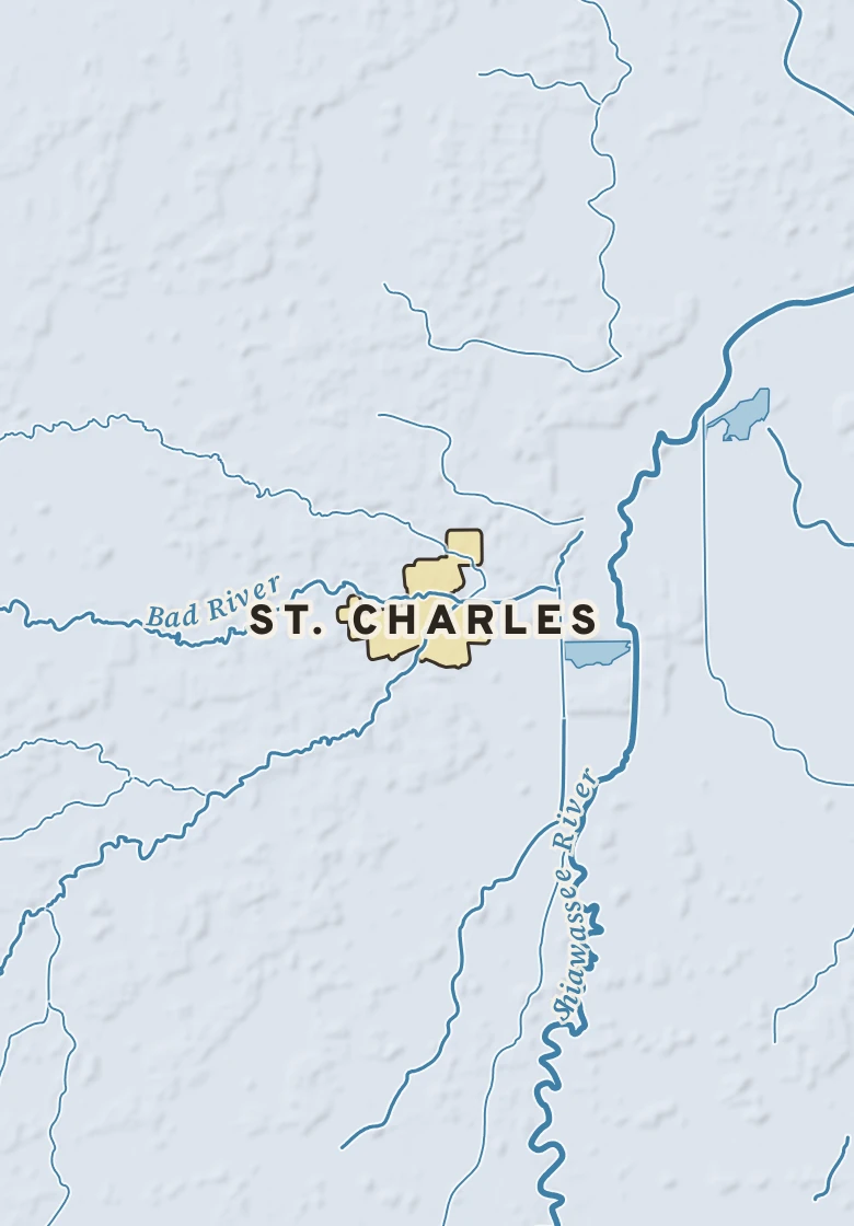 Atlas plate of St. Charles, Michigan.