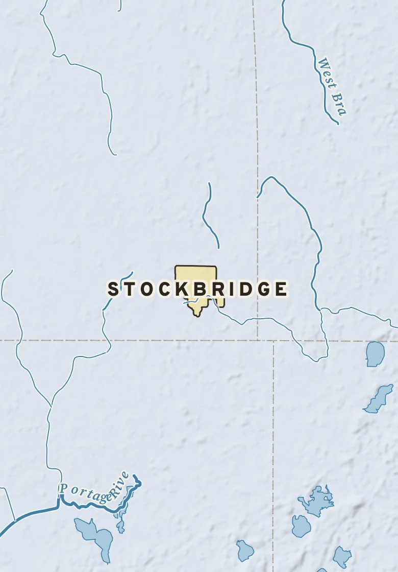 Atlas plate of Stockbridge, Michigan.