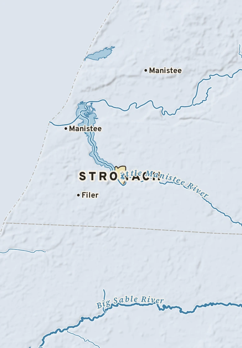 Atlas plate of Stronach, Michigan.