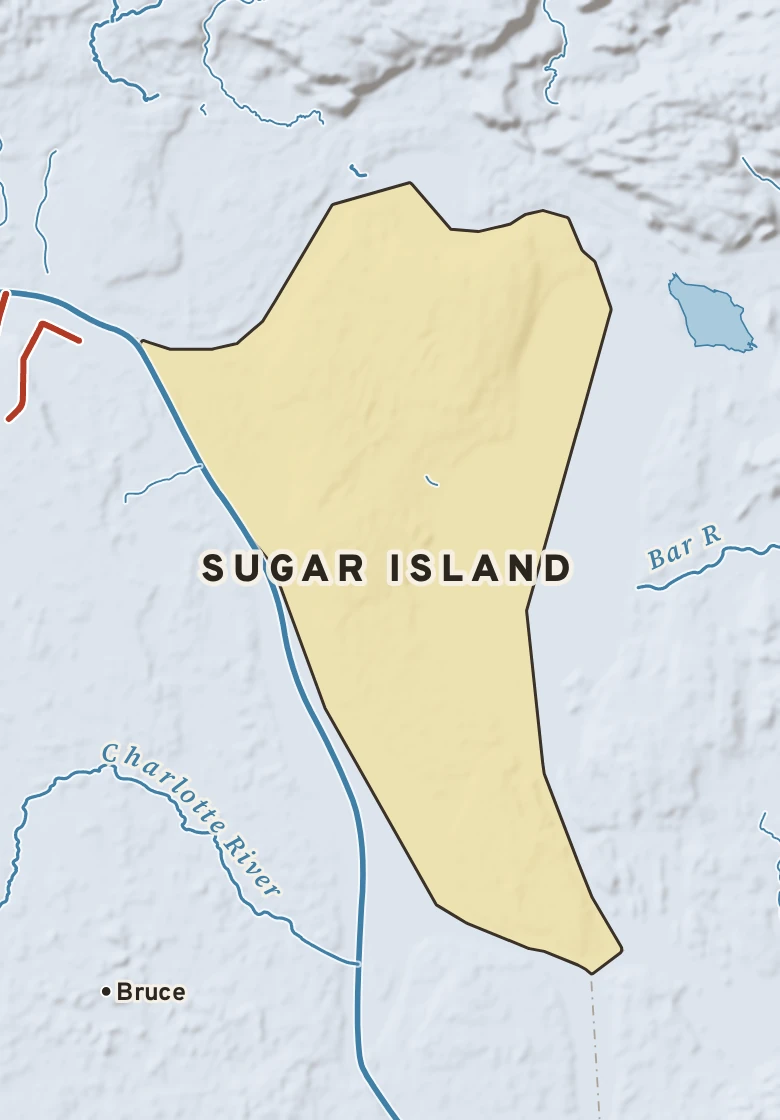 Atlas plate of Sugar Island, Michigan.