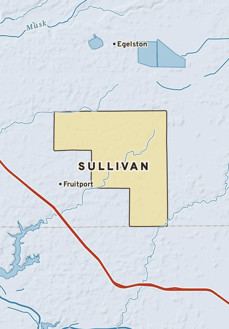 Atlas plate of Sullivan, Michigan.