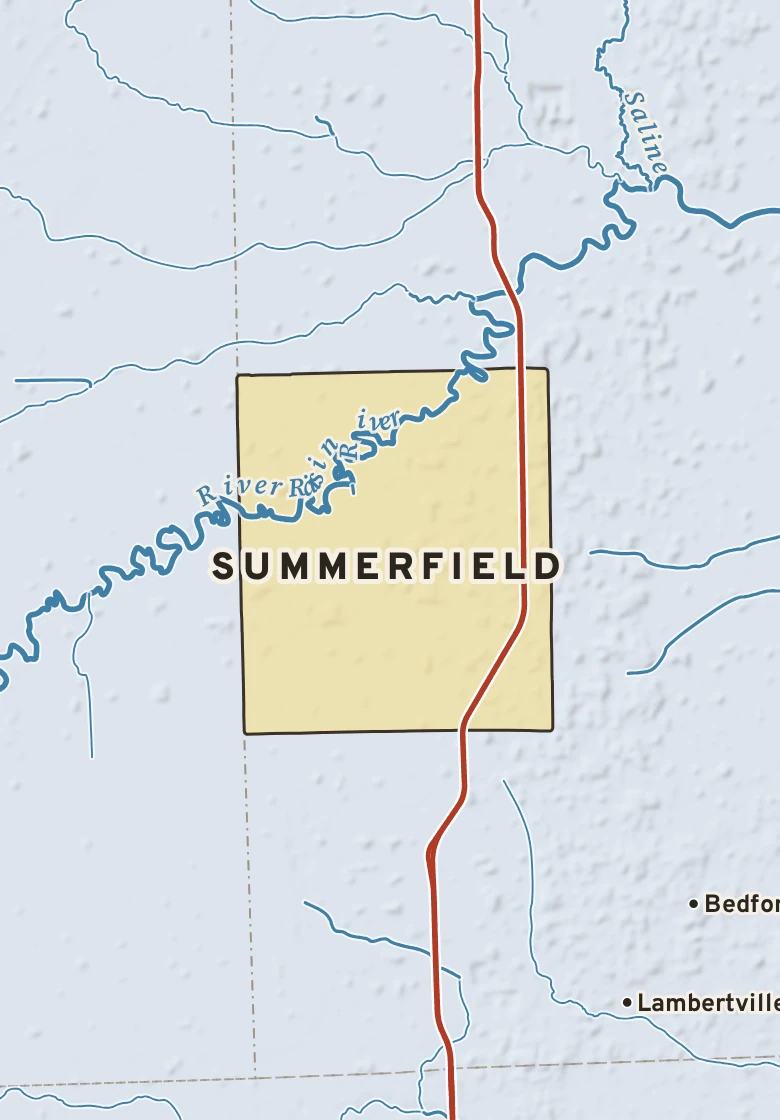 Atlas plate of Summerfield, Michigan.