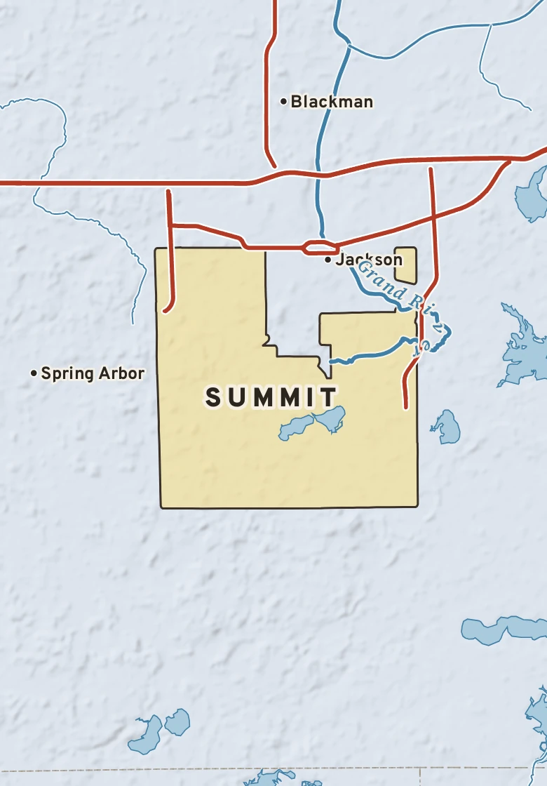 Atlas plate of Summit, Michigan.
