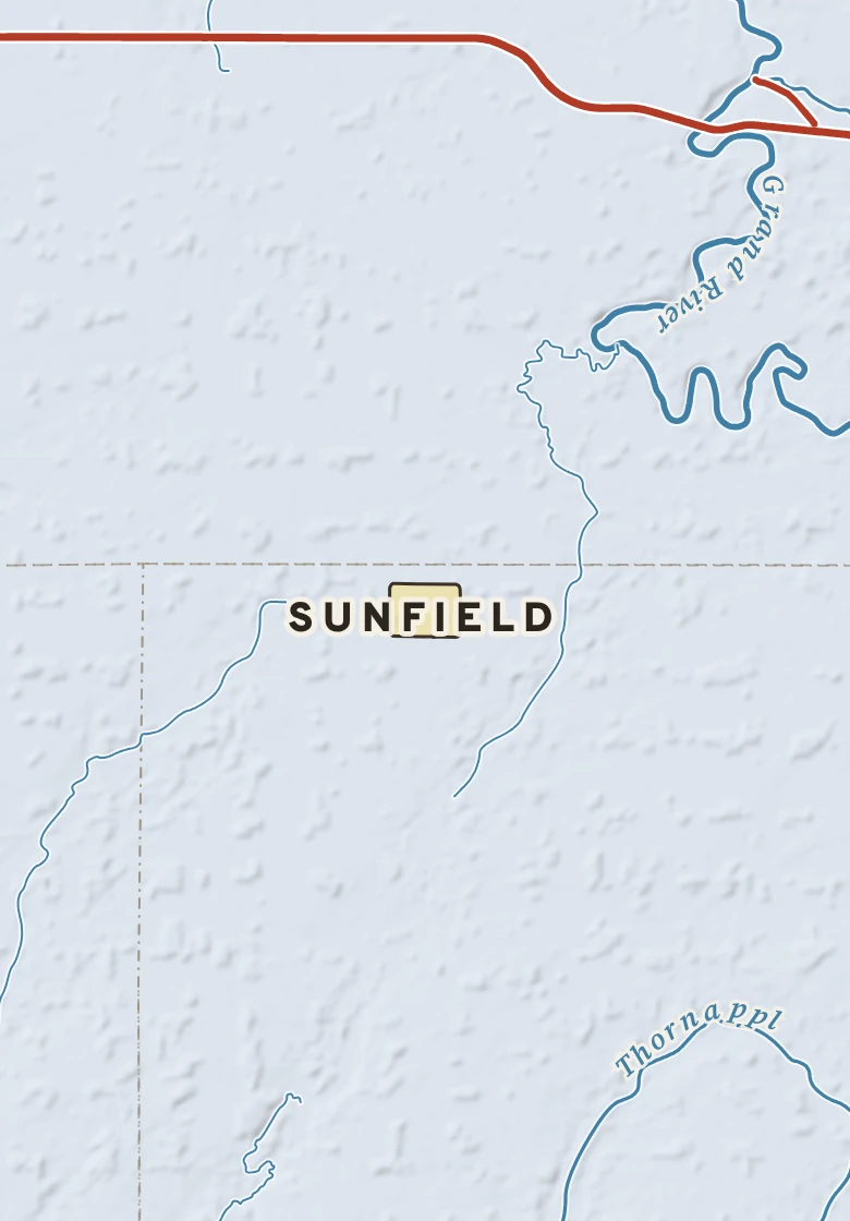 Atlas plate of Sunfield, Michigan.