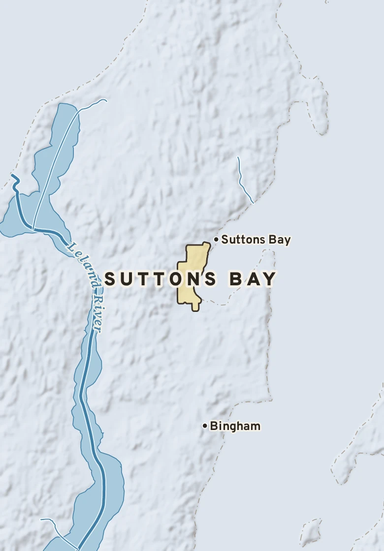 Atlas plate of Suttons Bay, Michigan.