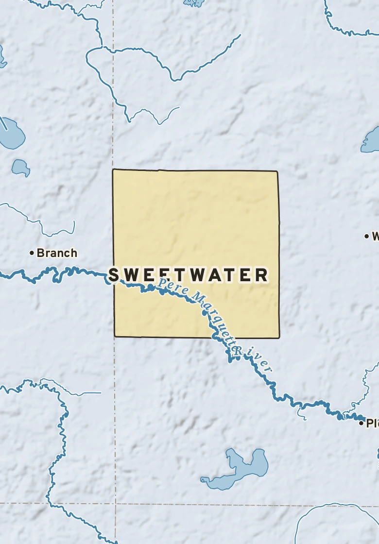 Atlas plate of Sweetwater, Michigan.