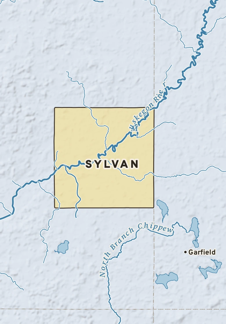 Atlas plate of Sylvan, Michigan.