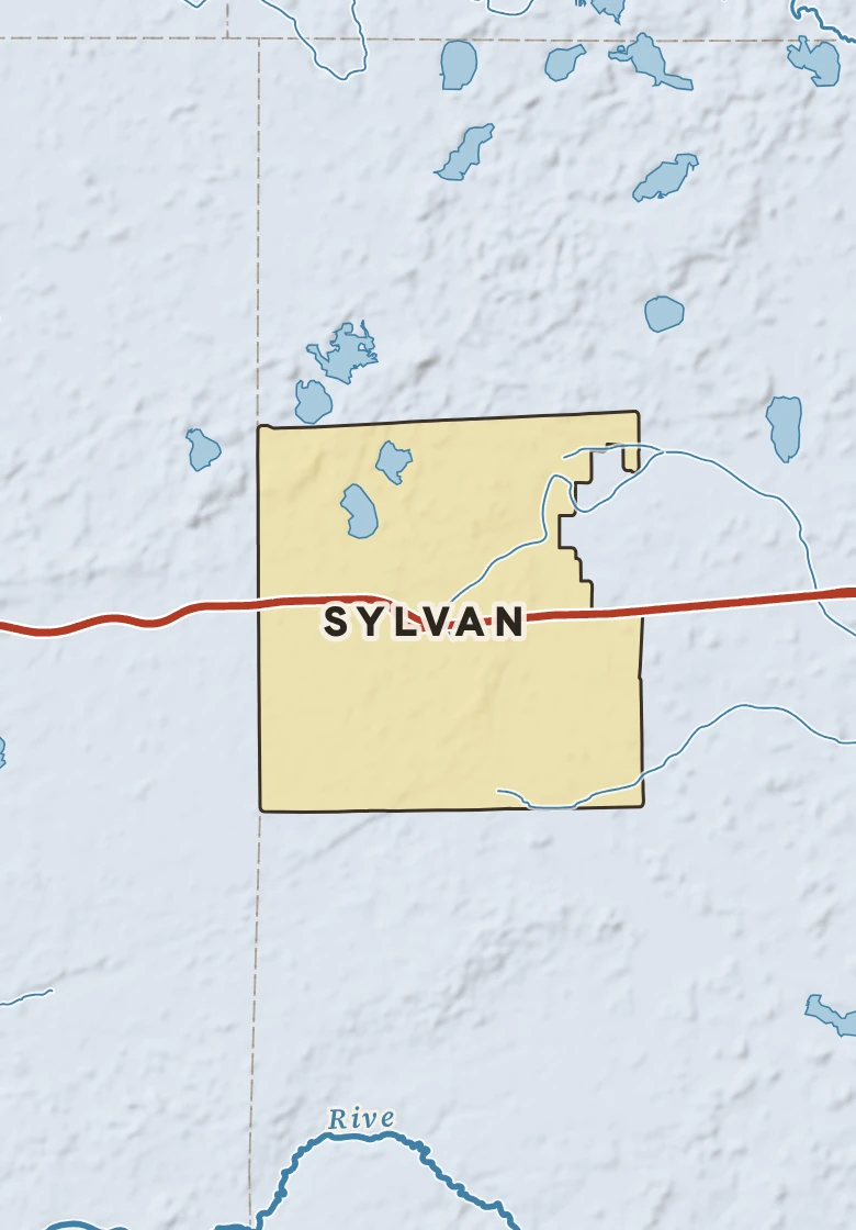 Atlas plate of Sylvan, Michigan.
