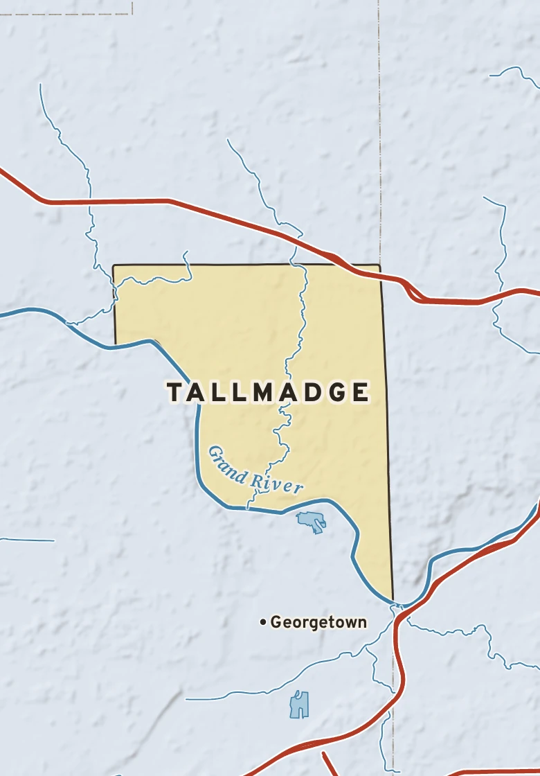 Atlas plate of Tallmadge, Michigan.