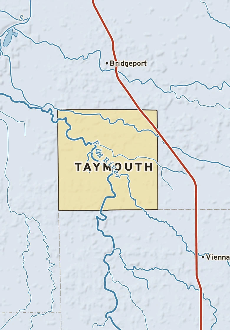 Atlas plate of Taymouth, Michigan.