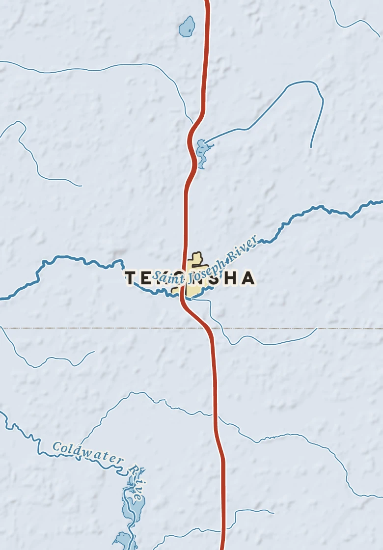 Atlas plate of Tekonsha, Michigan.