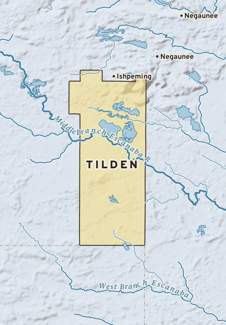 Atlas plate of Tilden, Michigan.