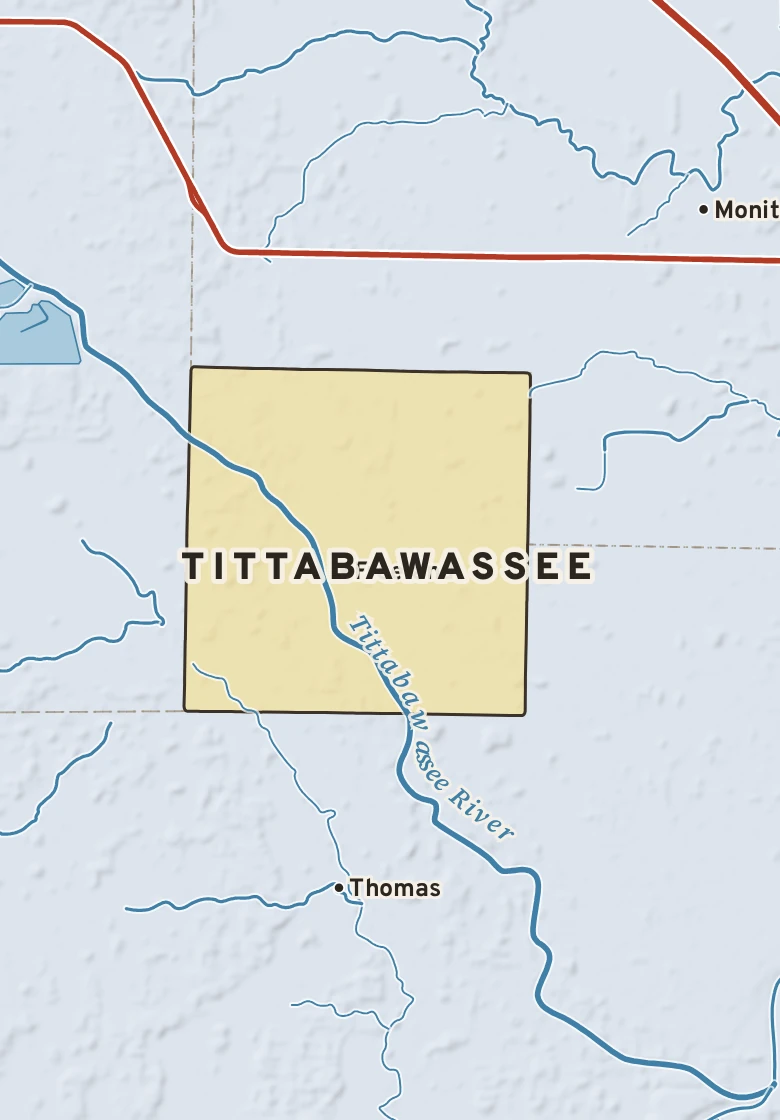 Atlas plate of Tittabawassee, Michigan.