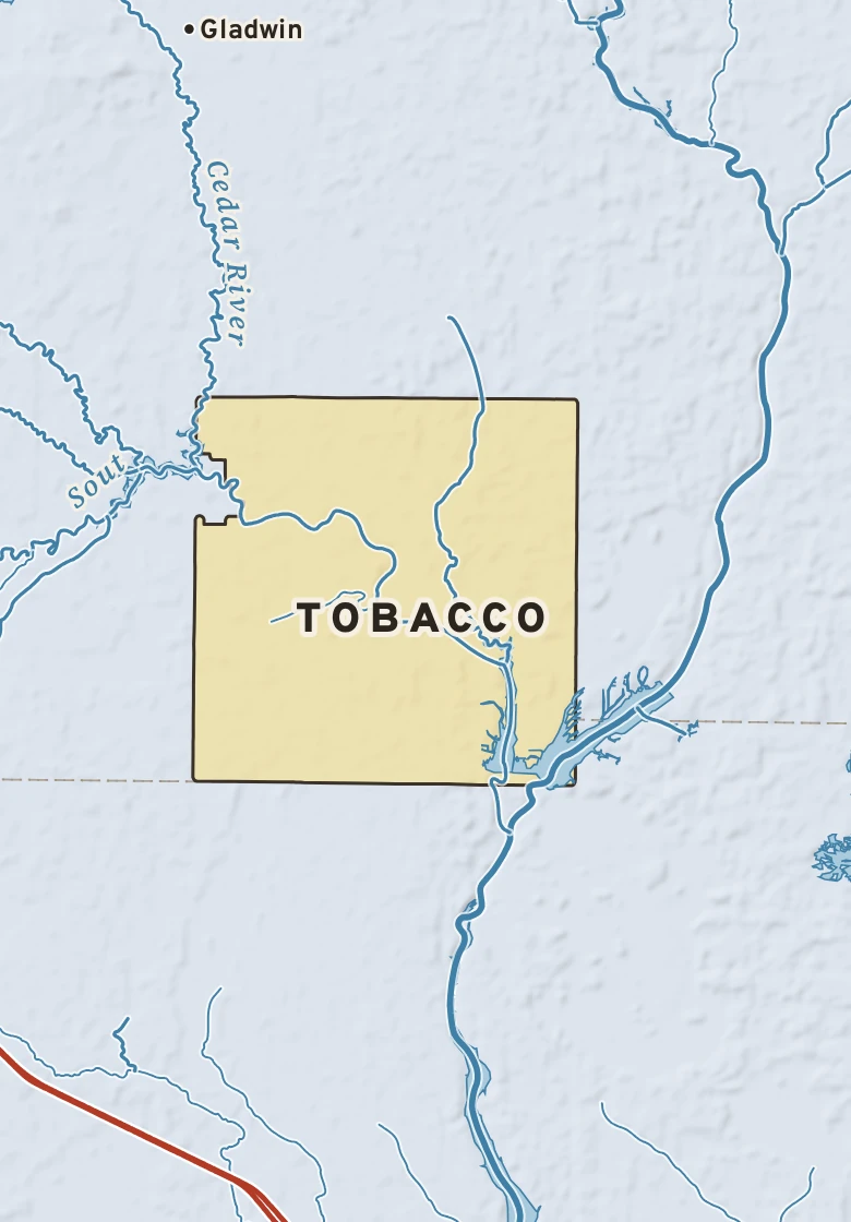 Atlas plate of Tobacco, Michigan.