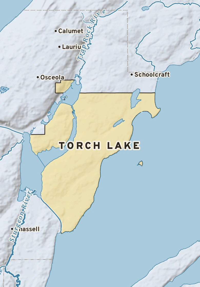 Atlas plate of Torch Lake, Michigan.
